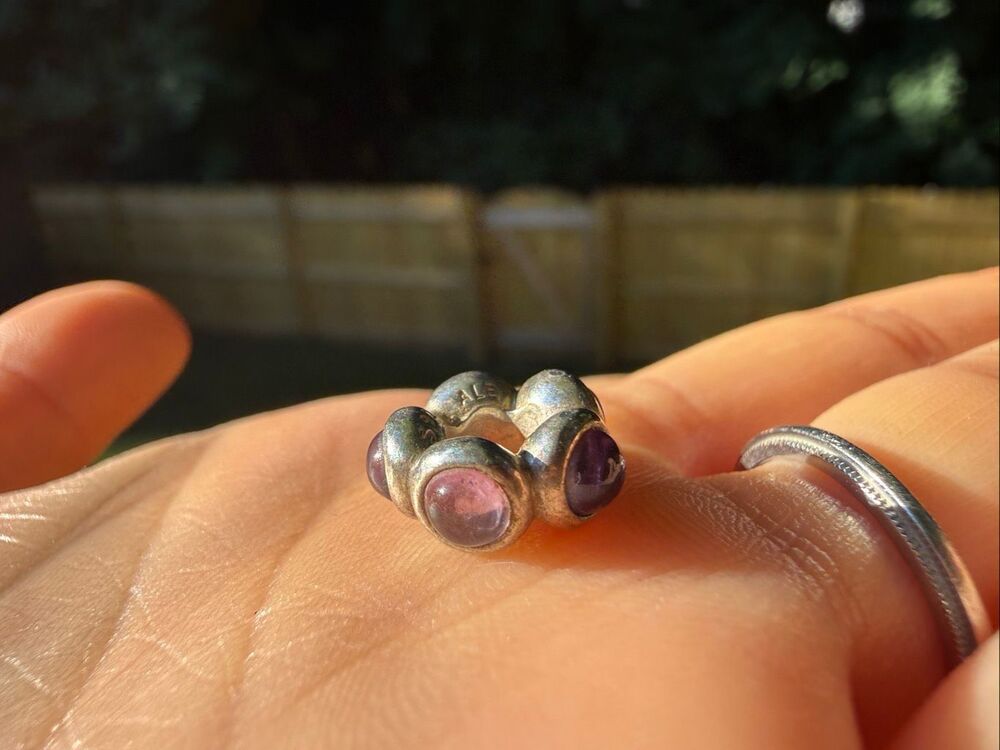 Pandora Sterling Silver Amethyst Twilight Kiss Charm Authentic Retired